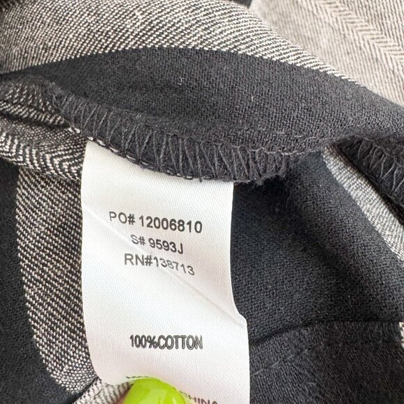 Doe + Rae Black & Grey Striped Cotton Long Blazer Size Medium EUC - Picture 7 of 9